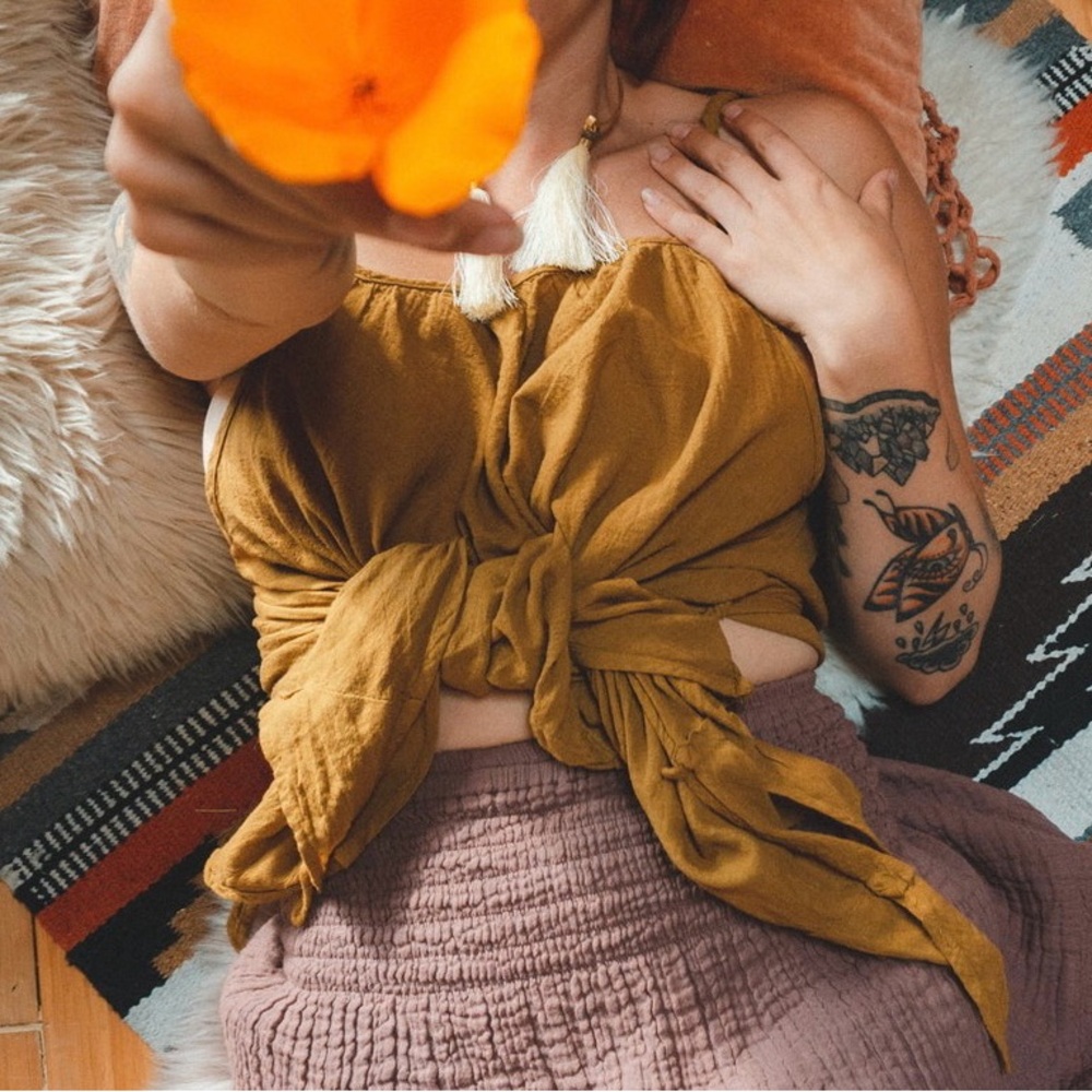 EUC, Cotton Flower Etsy Tank